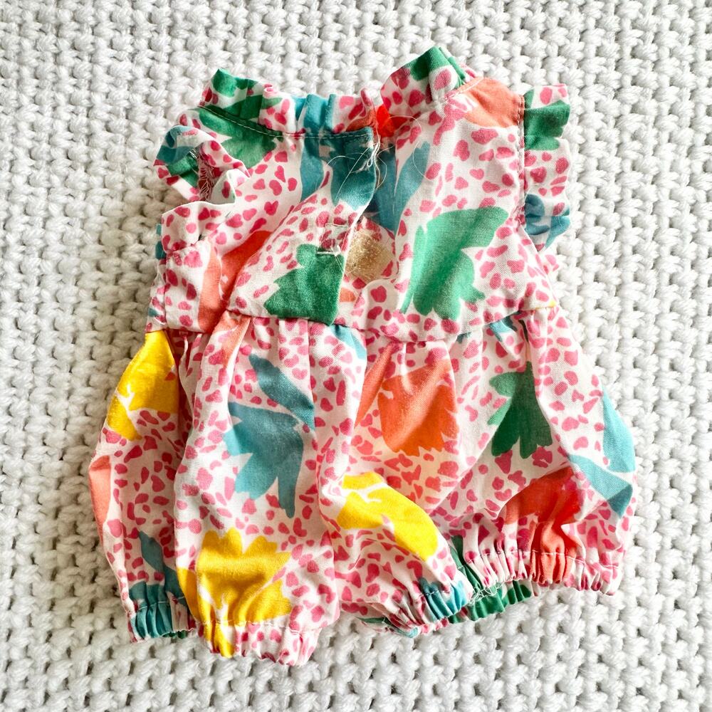 Cabbage Patch Kids 1988 Coleco Colorful Graphic Jungle Print Jumper Bonnet Set - Picture 5 of 8